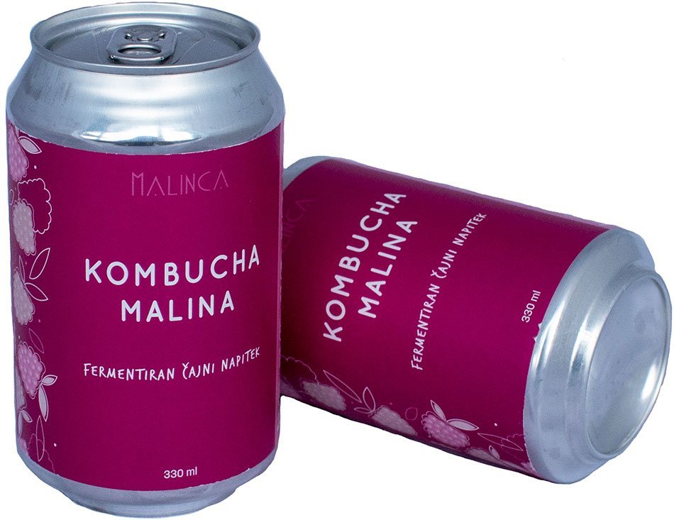 Osvežujoč napitek Kombucha malina - inovacija leta 2021