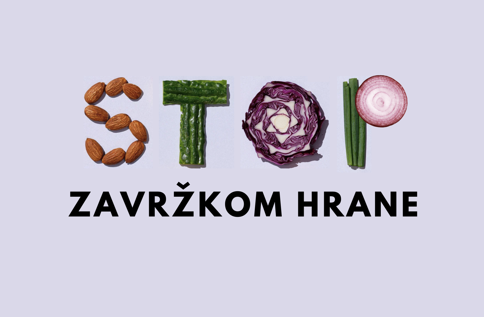 Napis stop zavrženi hrani
