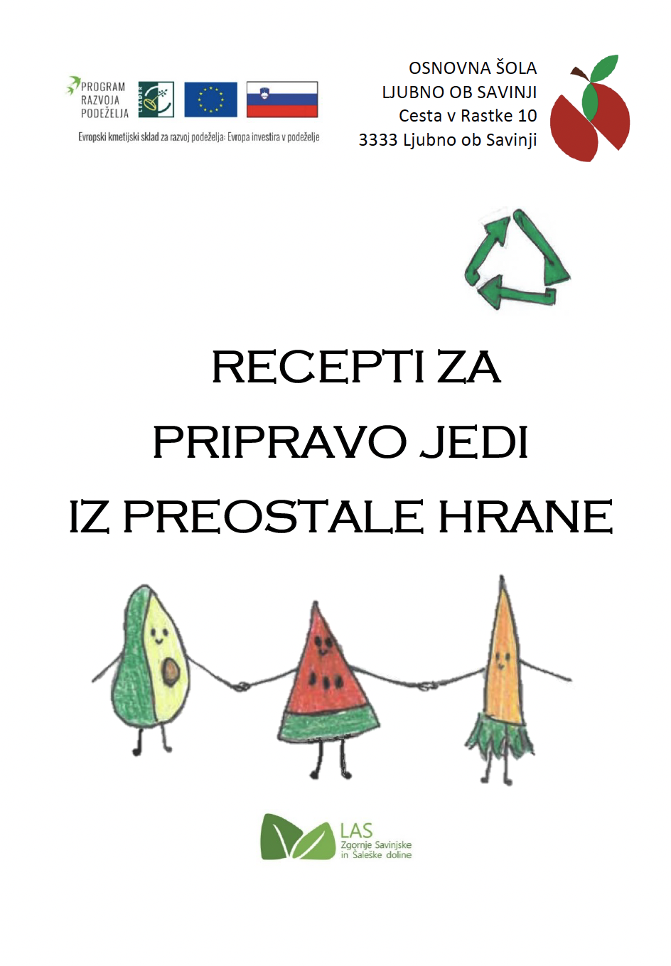 Naslovnica priročnika Recepti za pripravo jedi iz preostale hrane