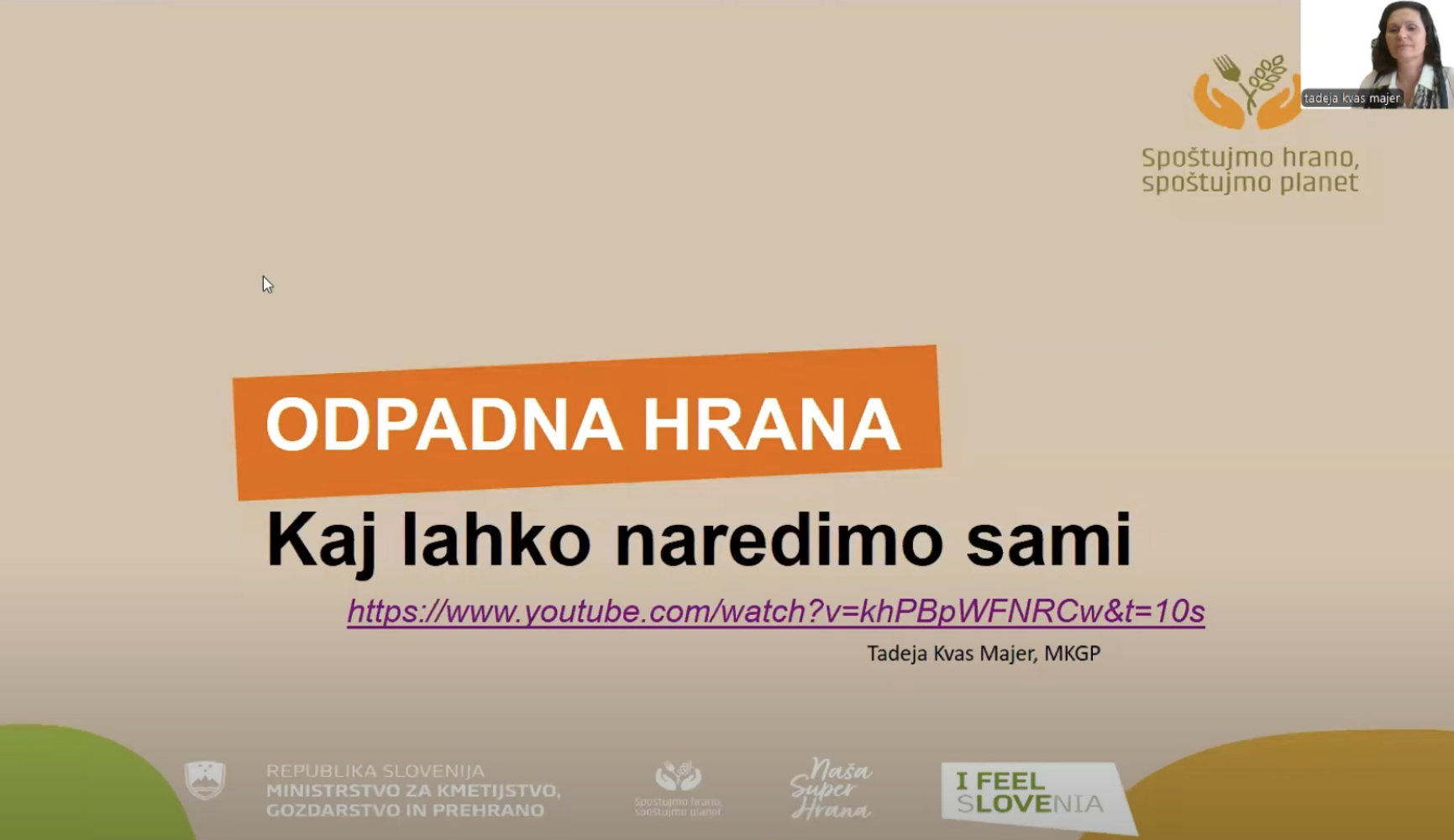 Odpadna hrana predstavitvena slika