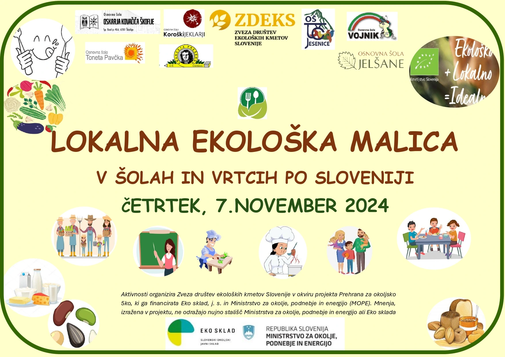 Dnevi lokalne ekološke hrane v šolah in vrtcih