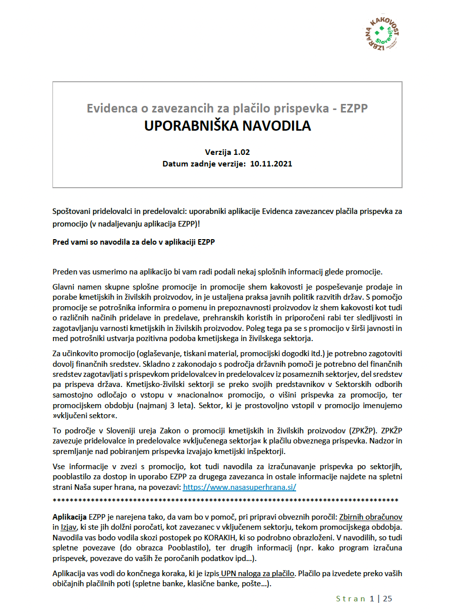 Navodila za uporabo aplikacije EZPP