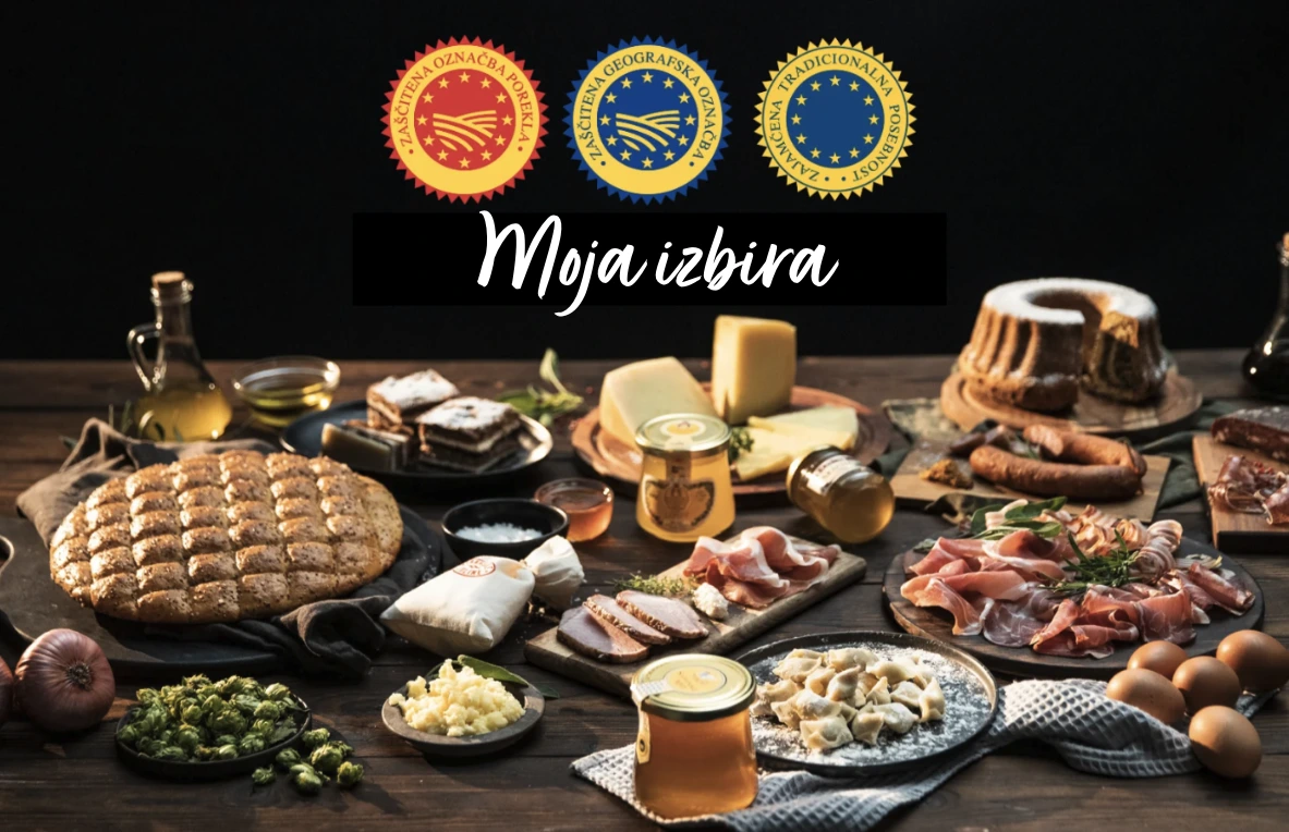Na sliki so živila iz shem kakovosti