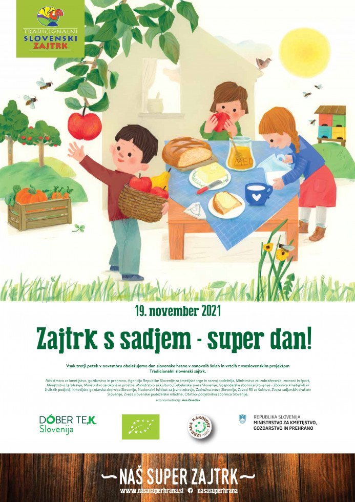 Tradicionalni slovenski zajtrk - plakat