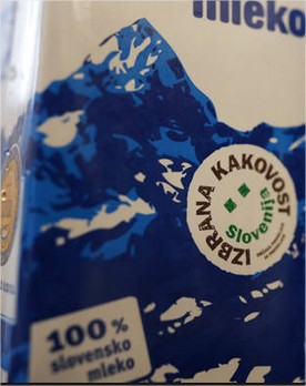 Alpsko mleko z znakom "Izbrana kakovost – Slovenija"