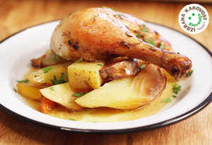 Pečen piščanec z zelišči in zelenjavo – video recept