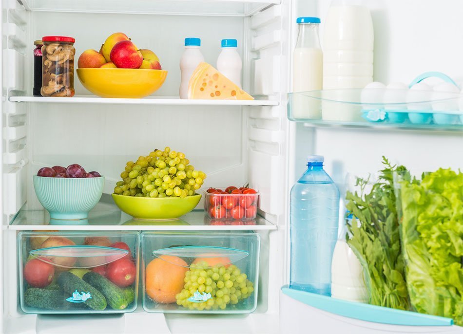 hladilnik poln zdrave hrane